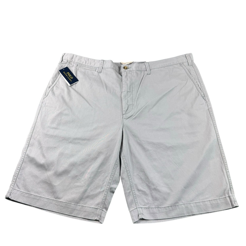 Polo Ralph Lauren Light Gray Cotton Mens Utility Chino Short Pony Size 44T NWT